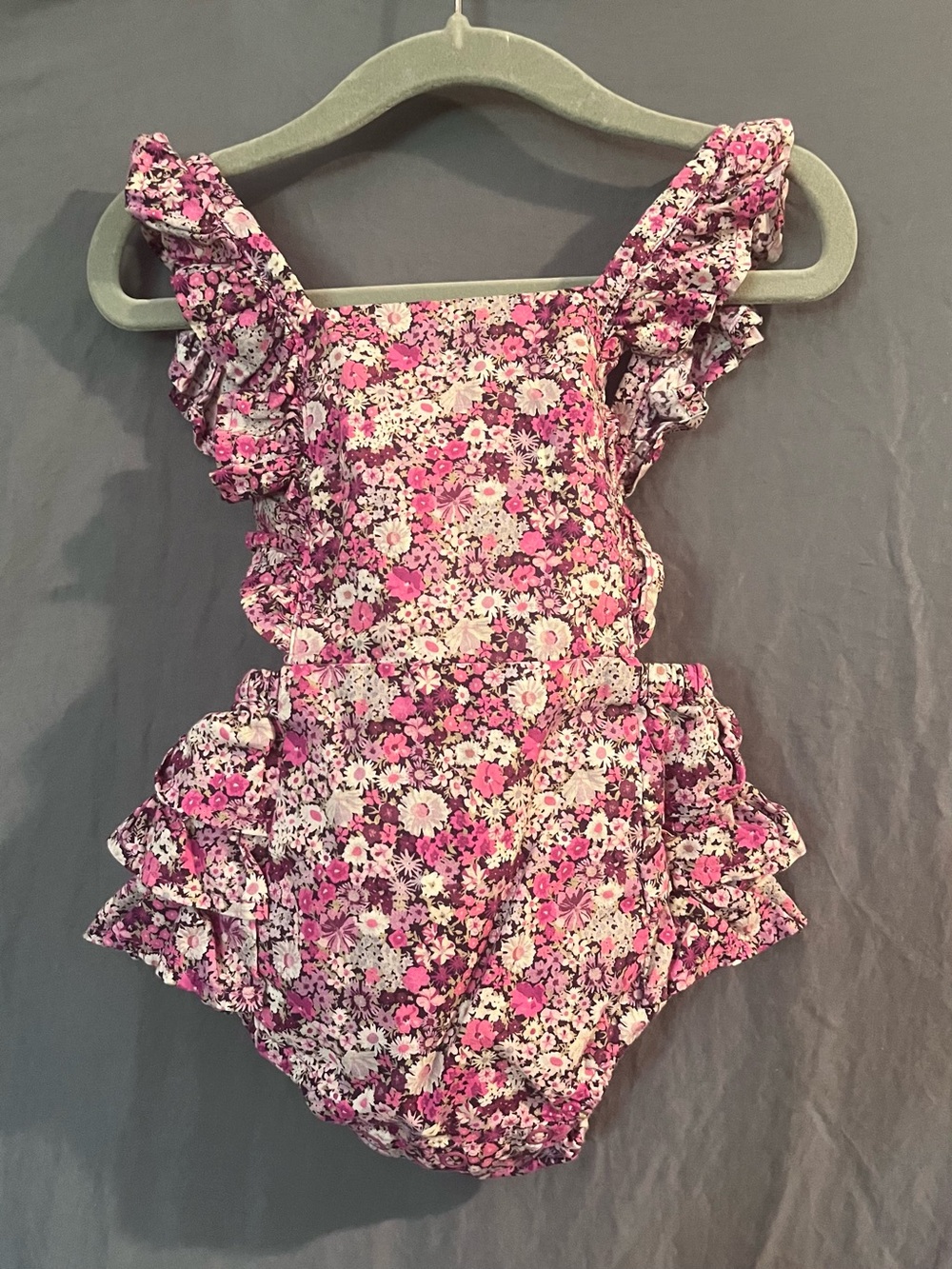 Jamie Kay Pink and Cream Floral Romper